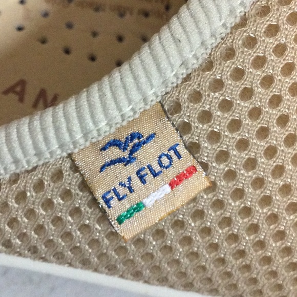 6.5 EU 37 FlyFlot Italian tan mesh slip on sandals - Picture 6 of 12